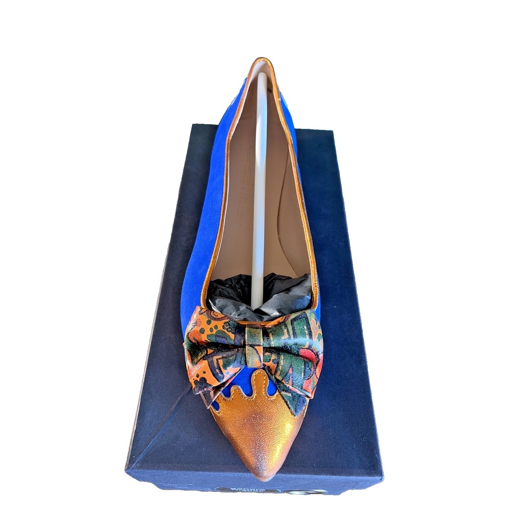 Dream Walkers SANDRA Wearable Art Suede Pointed Flat Shoes 40 Handmade NEW US 9?